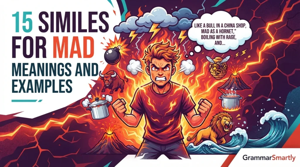 15 Similes for Mad: Meanings and Examples