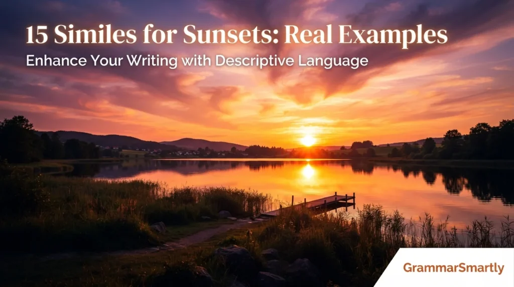 15 Similes for Sunsets: Real Examples