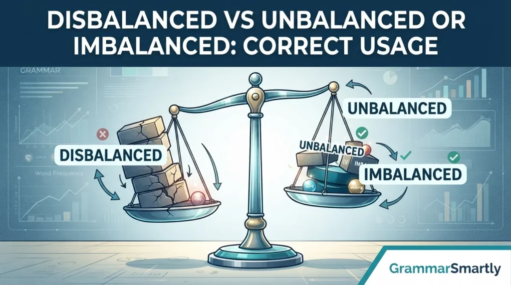Disbalanced vs Unbalanced Or Imbalanced: Correct Usage