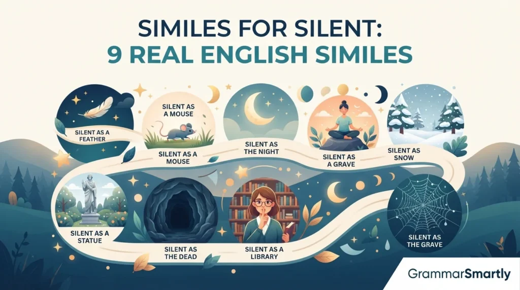 Similes for Silent: 9 Real English Similes