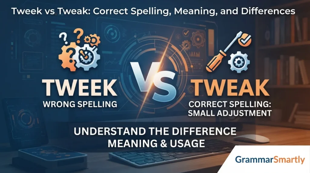 Tweek vs Tweak Correct Spelling, Meaning, and Differences 