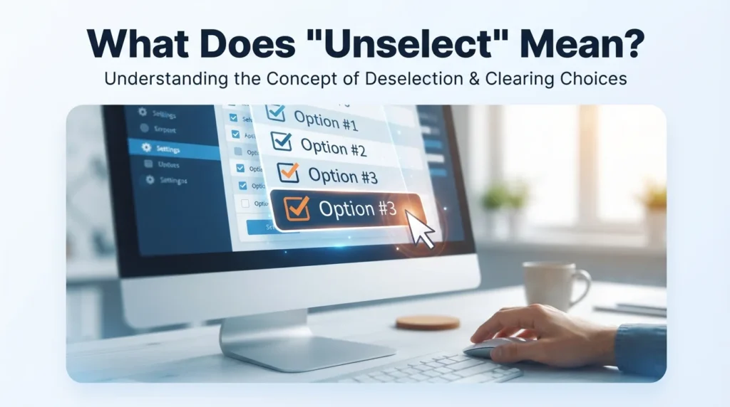 What Does Unselect Mean