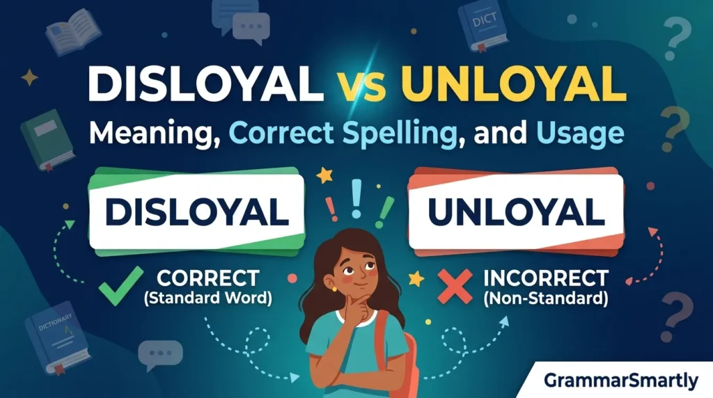 Disloyal vs Unloyal: Meaning, Correct Spelling, and Usage