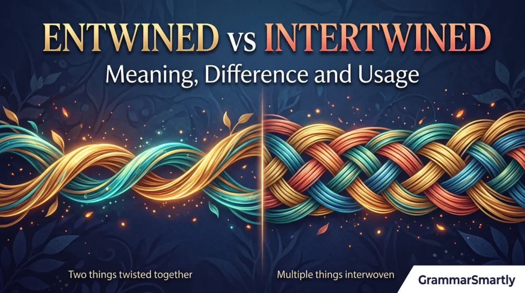 Entwined vs Intertwined: Meaning, Difference and Usage