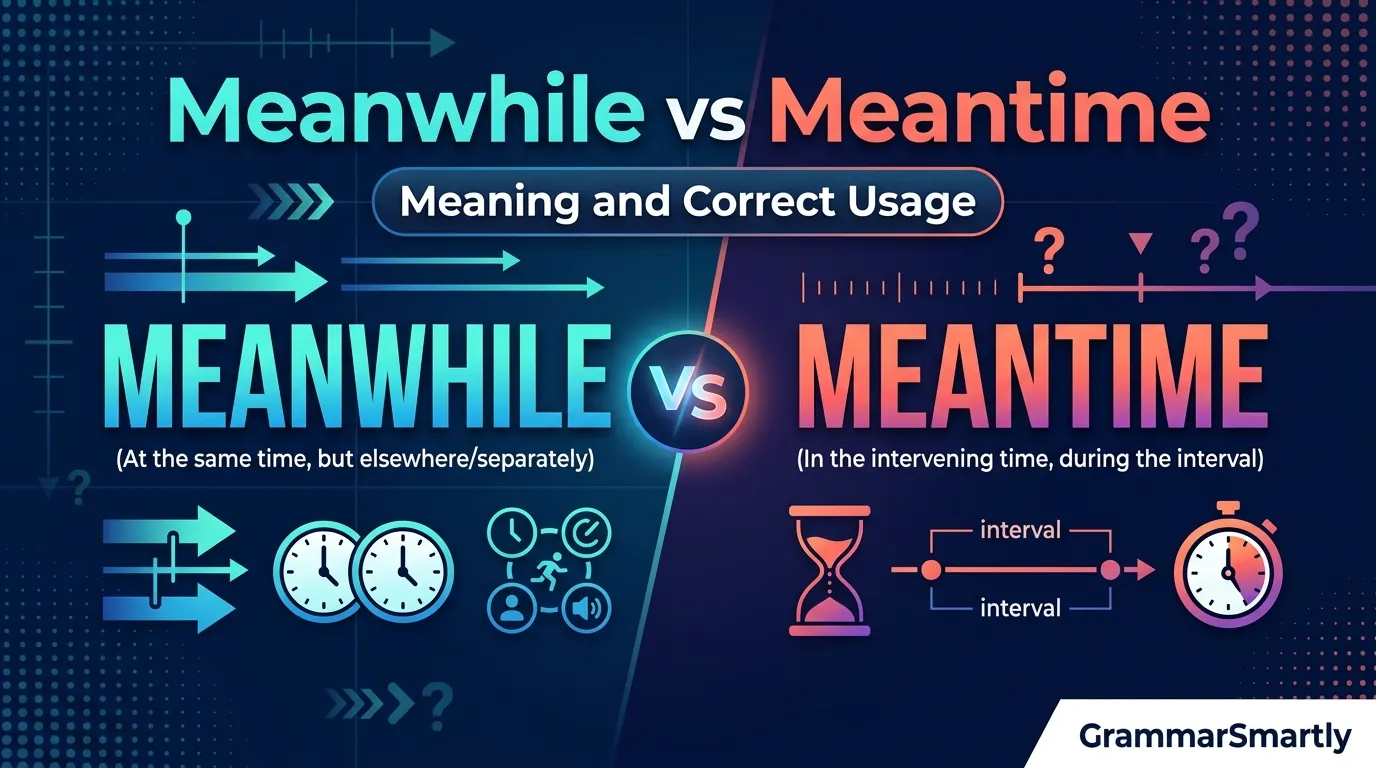 Meanwhile vs Meantime: Meaning and Correct Usage