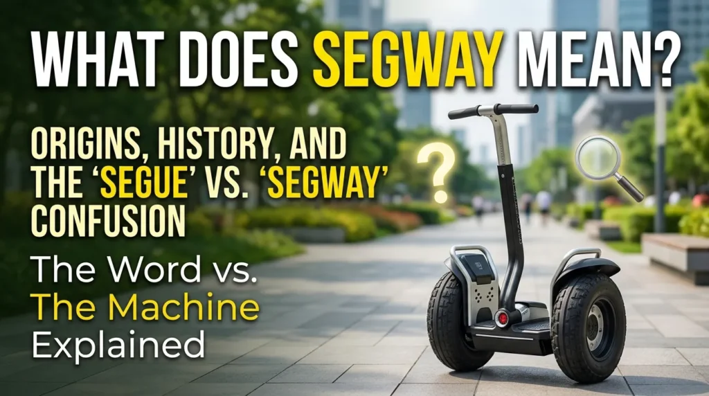 What Does Segway Mean